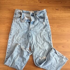 Light Blue Distressed Men's Jeans